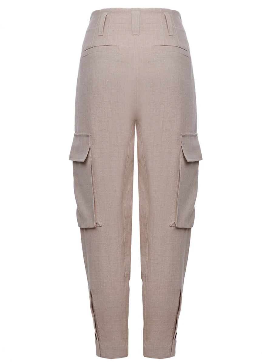 Брюки-карго льняные