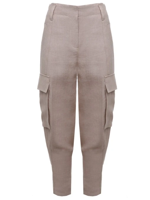 Брюки-карго льняные BRUNELLO CUCINELLI