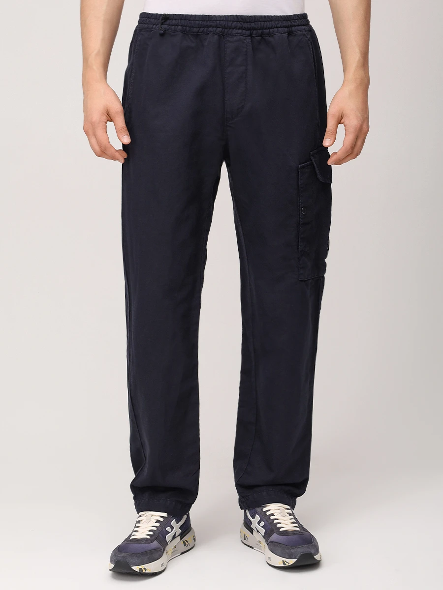 Брюки-карго из хлопка и льна