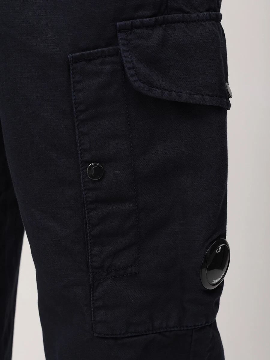 Брюки-карго из хлопка и льна