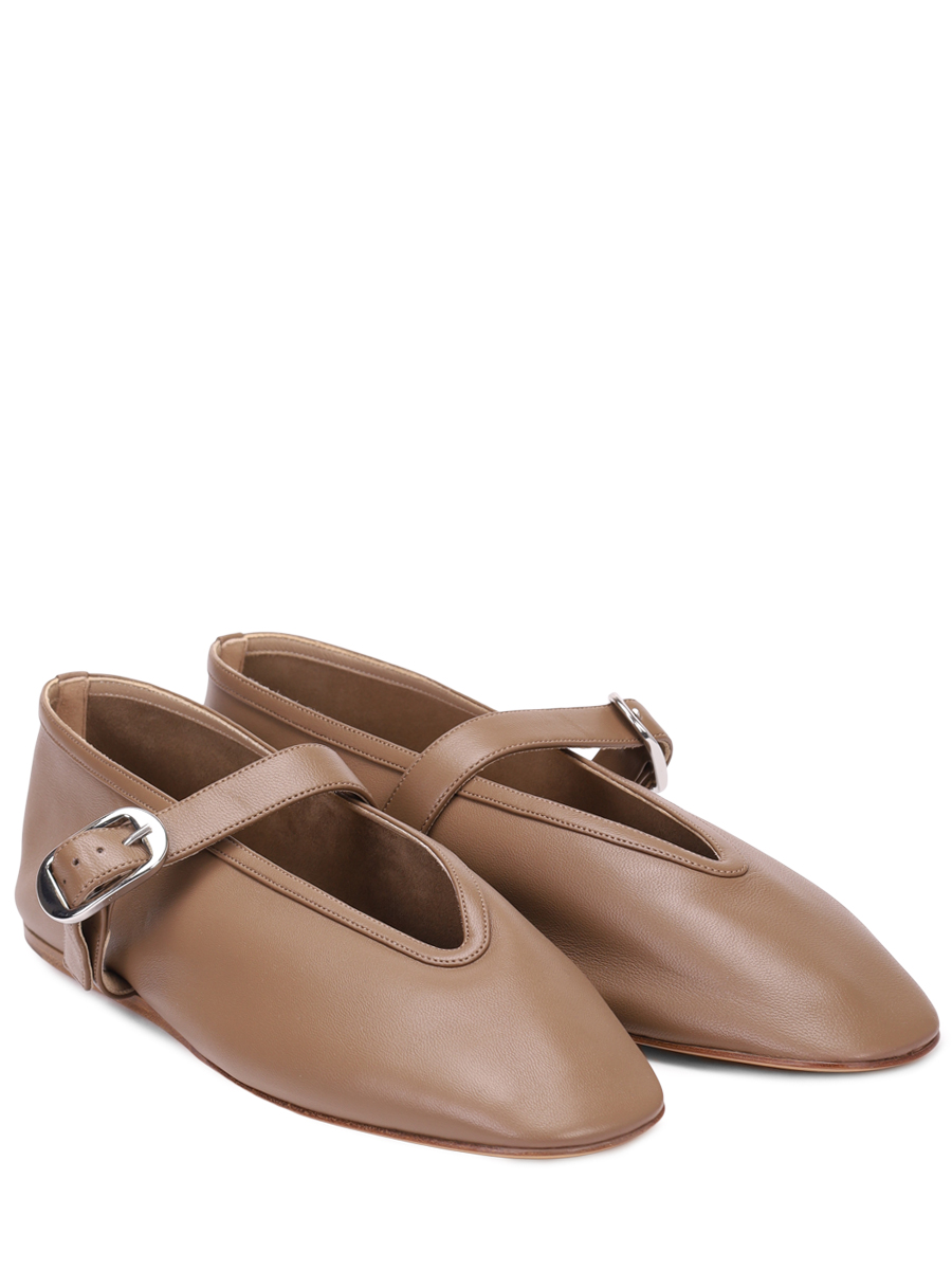 Балетки кожаные