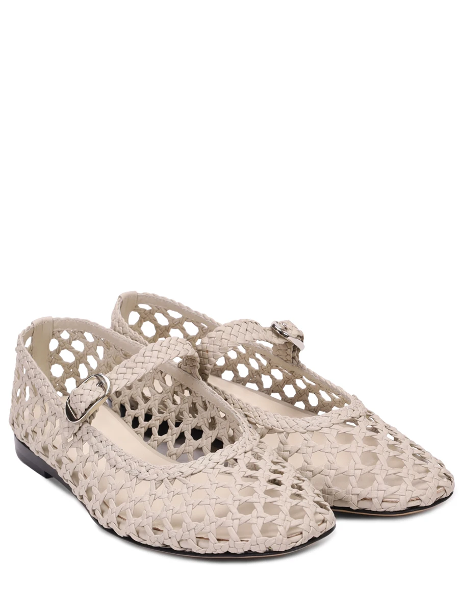 Балетки кожаные