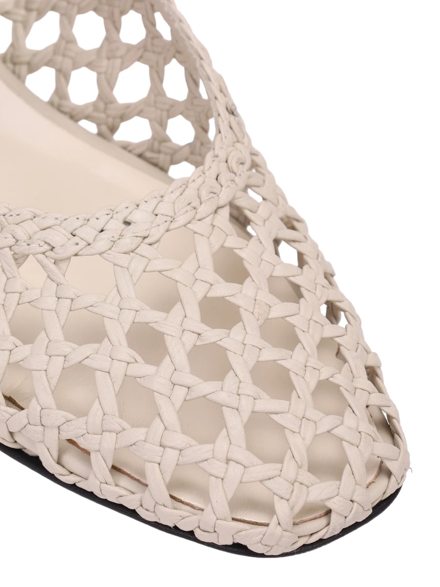 Балетки кожаные