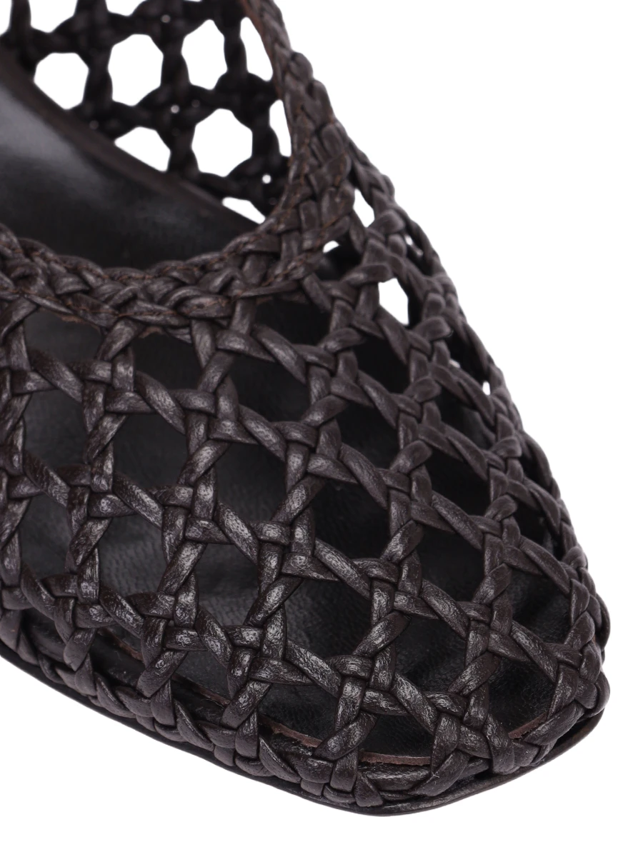 Балетки кожаные