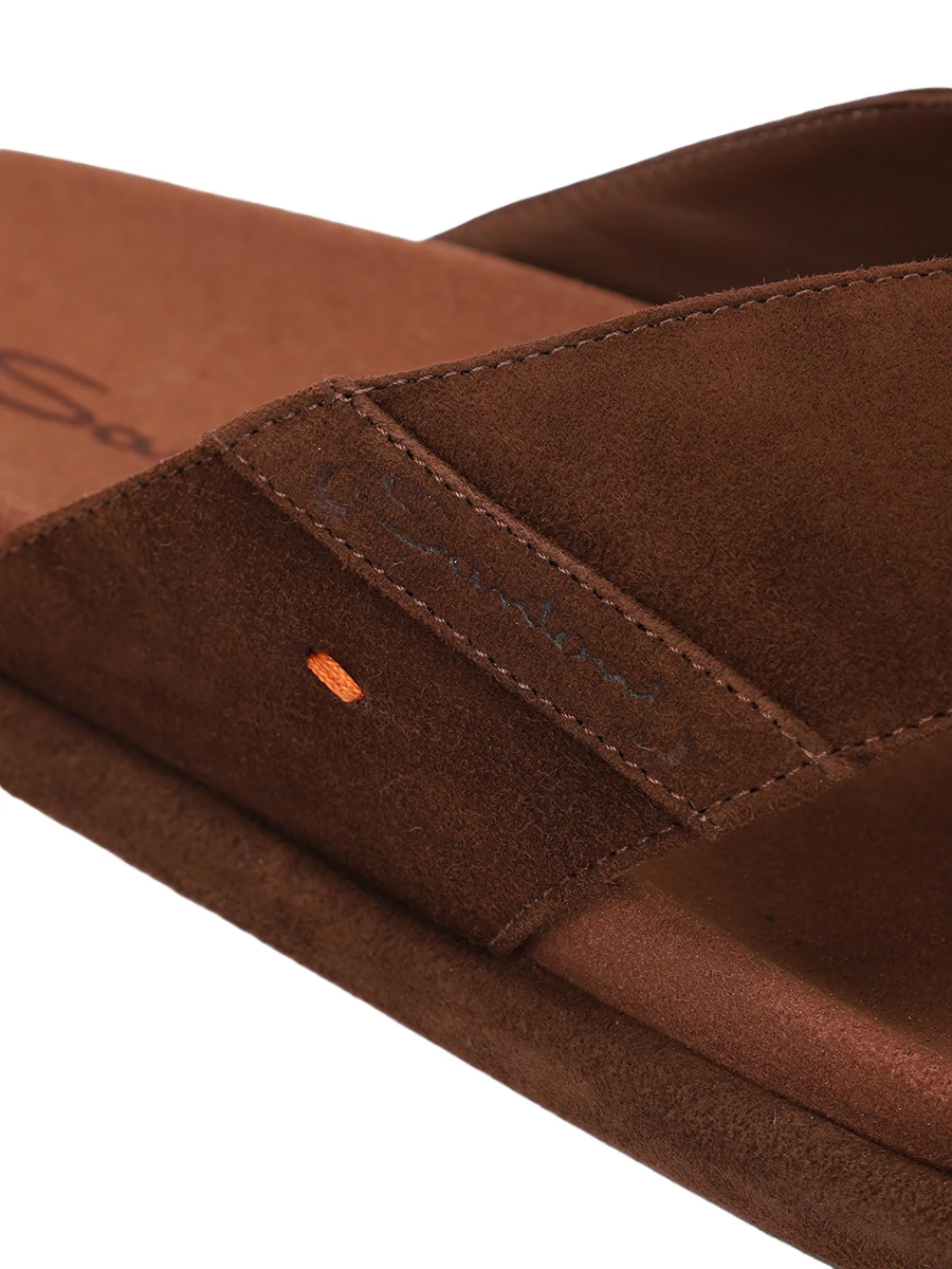 Шлепанцы замшевые