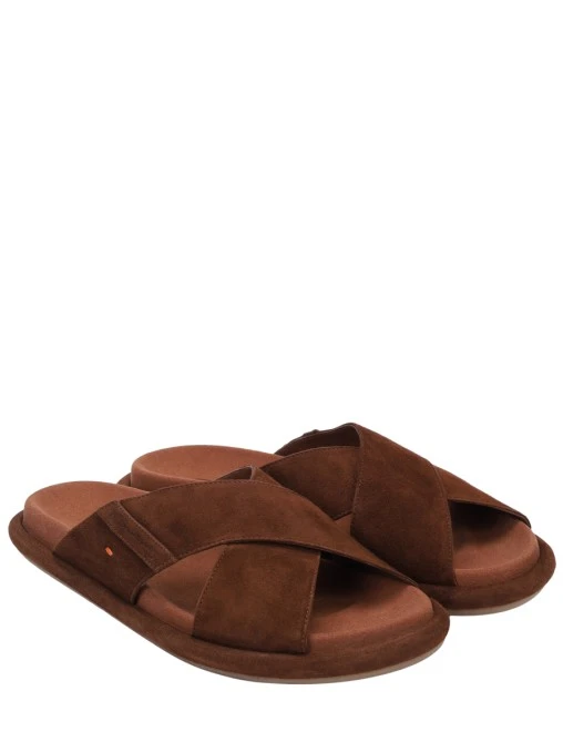 Шлепанцы замшевые SANTONI