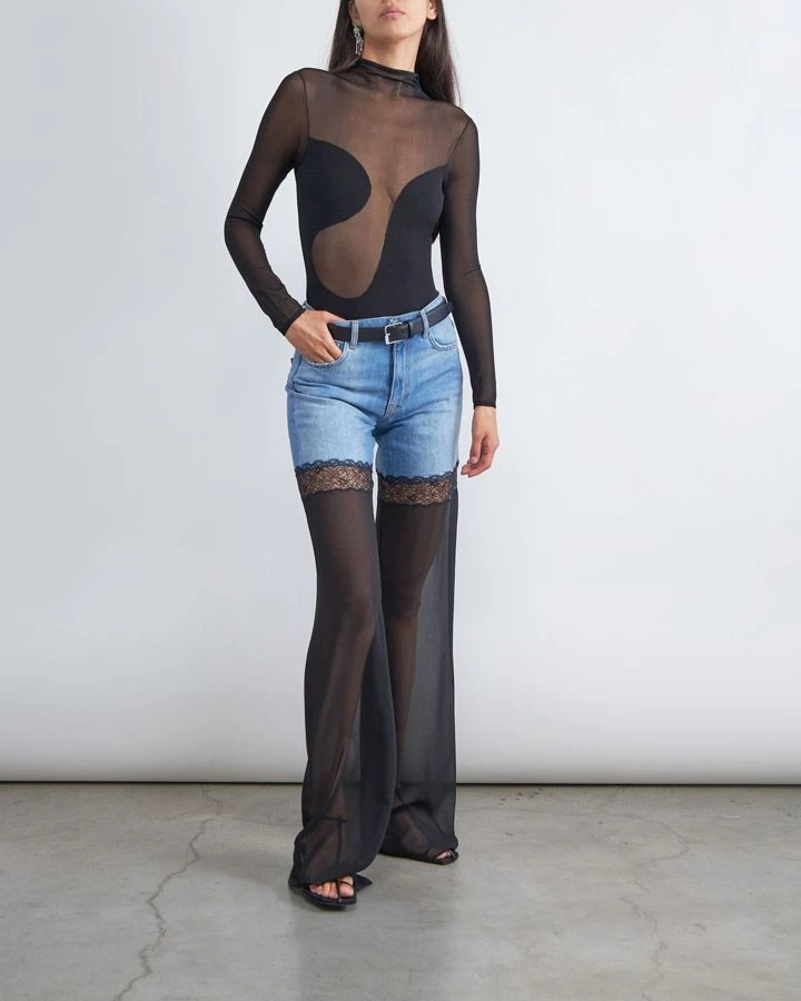 Джинсы комбинированные