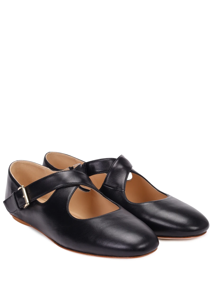 Балетки кожаные