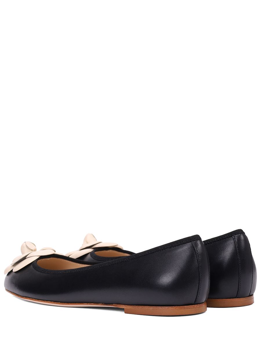 Балетки кожаные