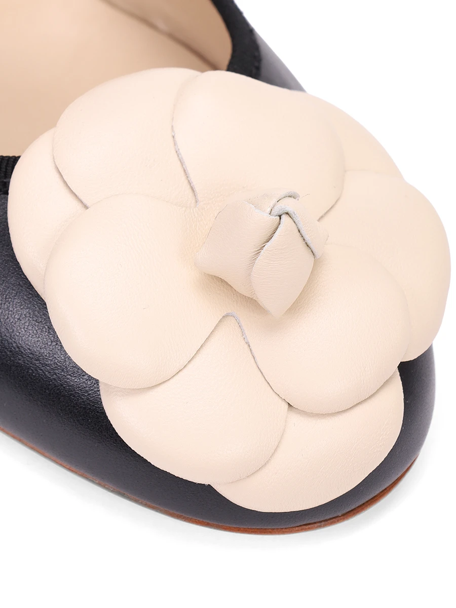 Балетки кожаные