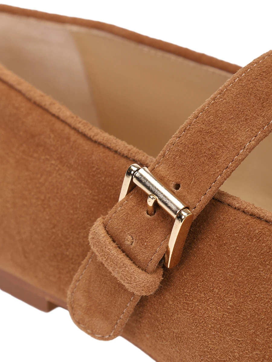 Балетки замшевые