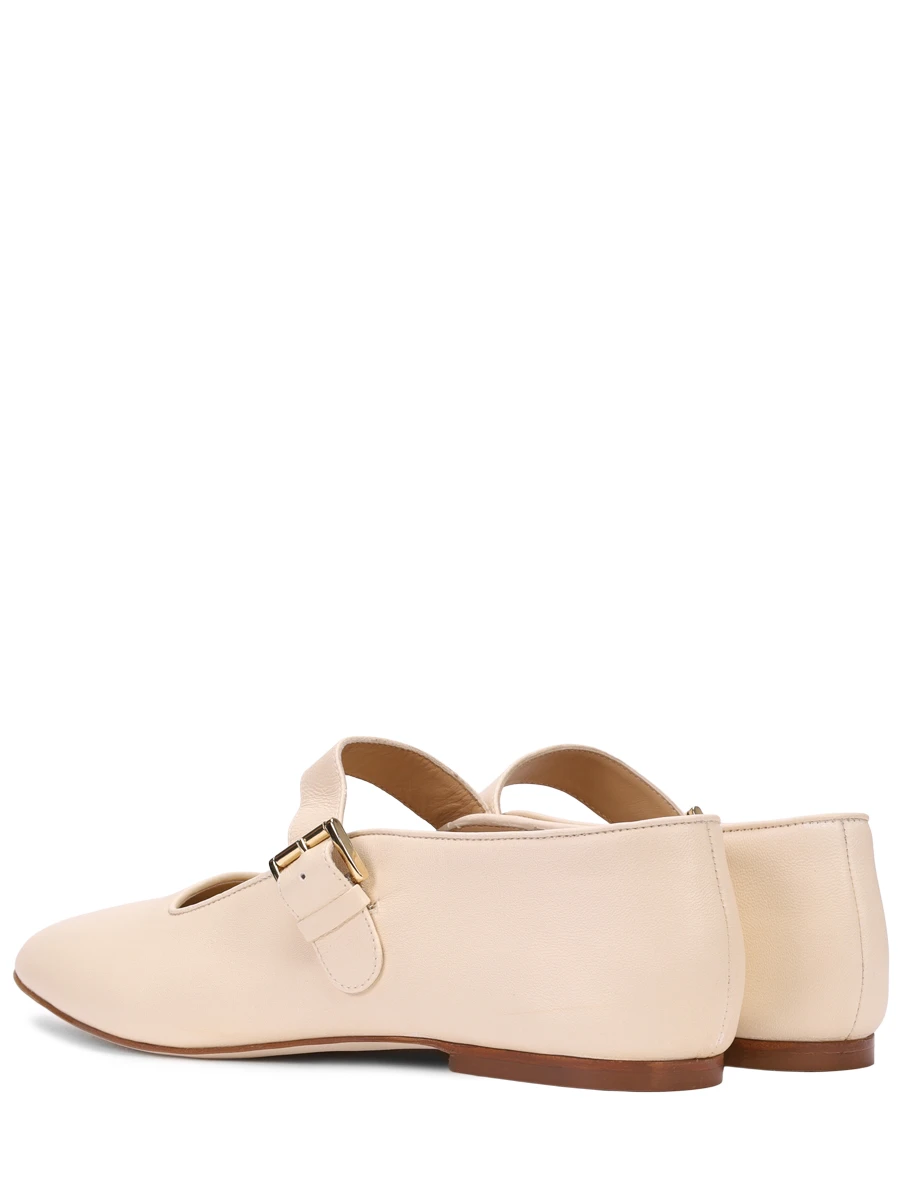 Балетки кожаные