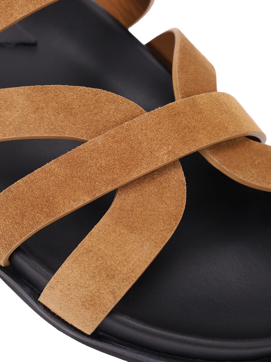 Шлепанцы замшевые