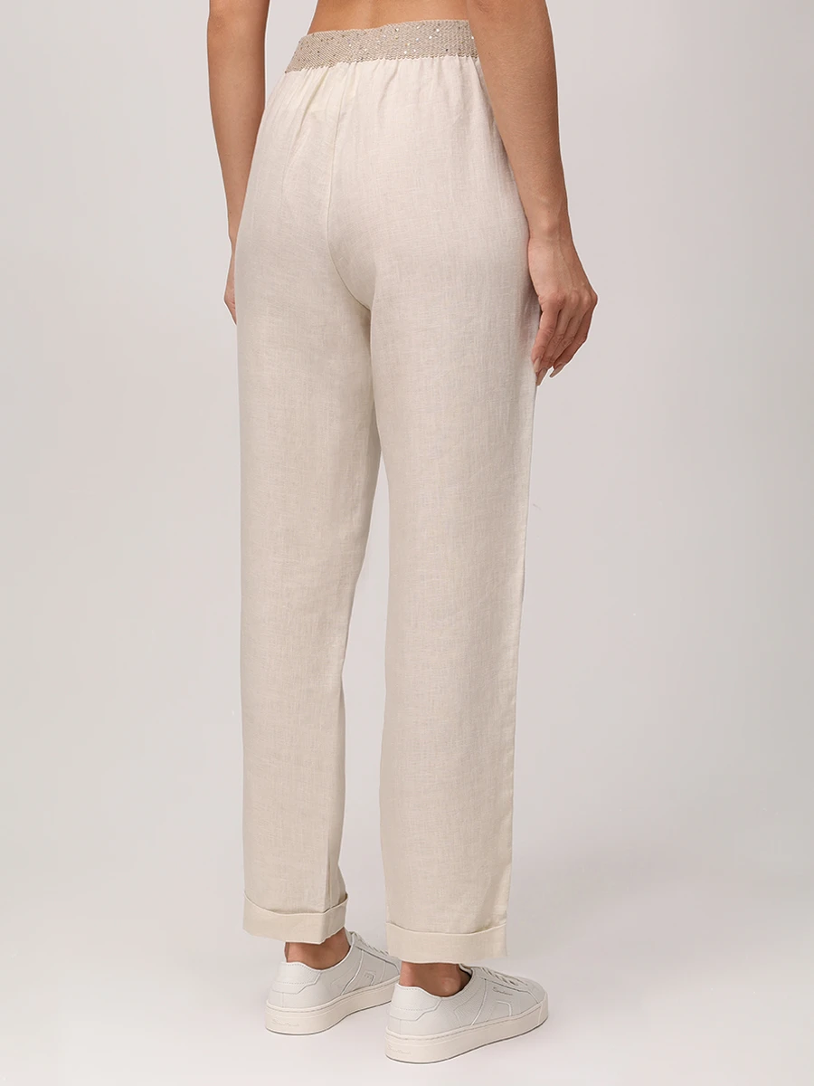 Брюки льняные