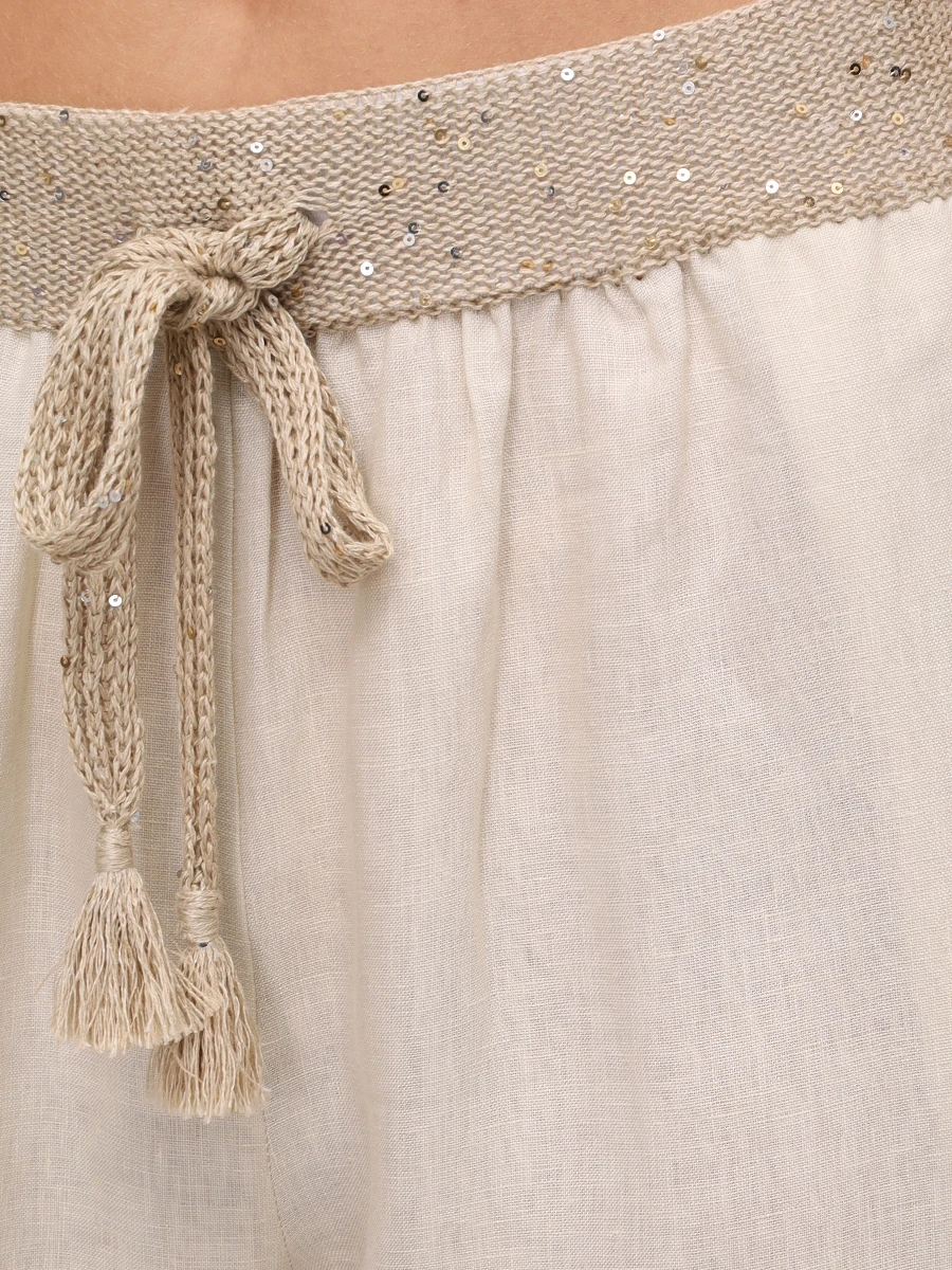 Брюки льняные