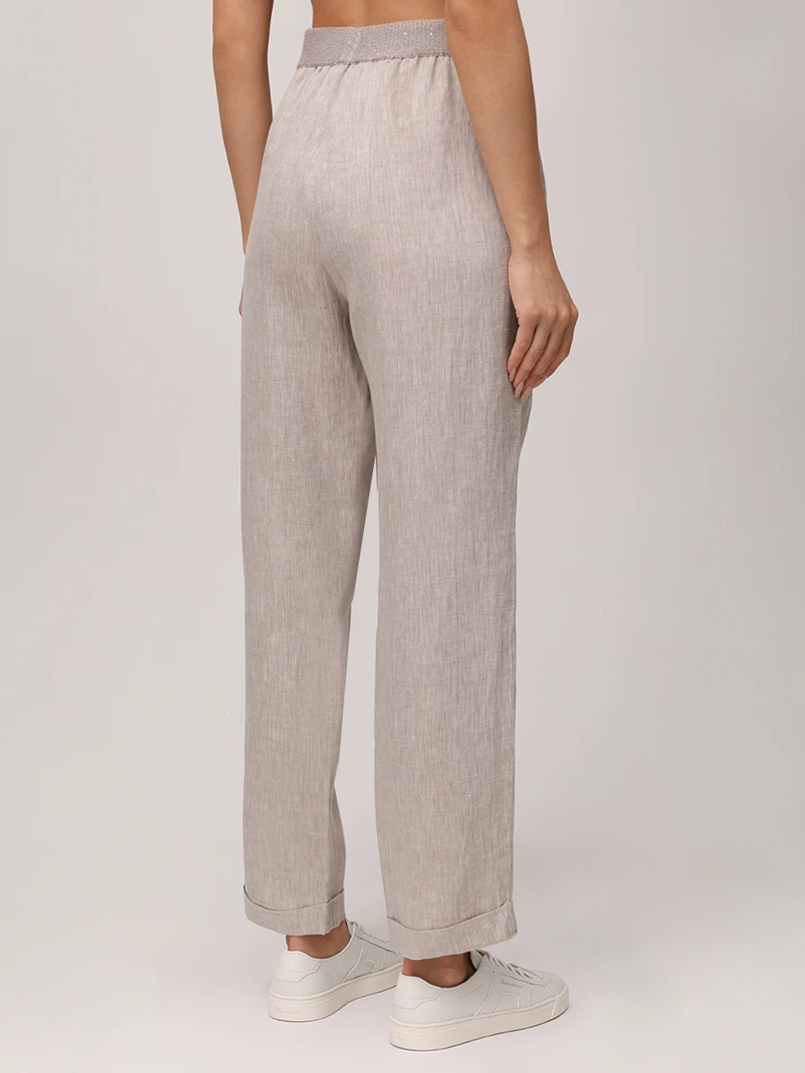 Брюки льняные