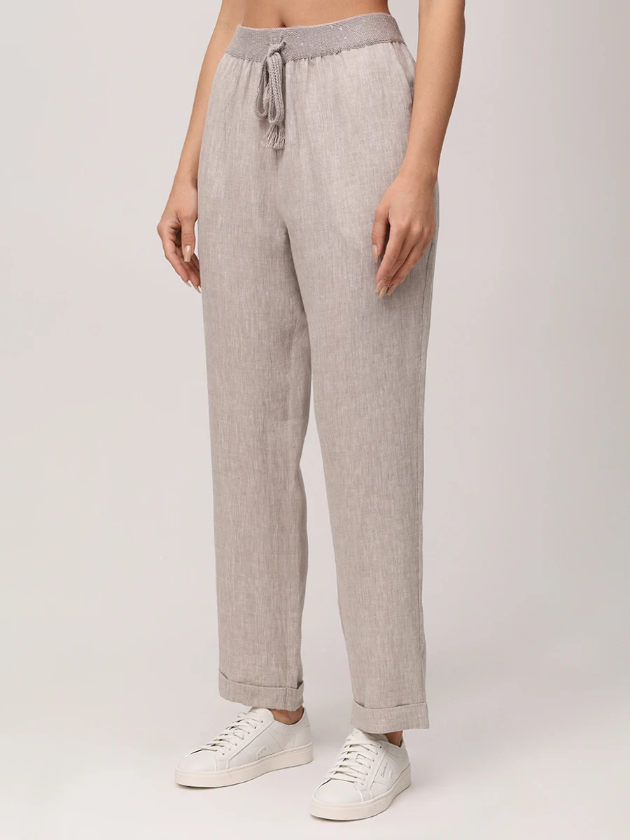 Брюки льняные