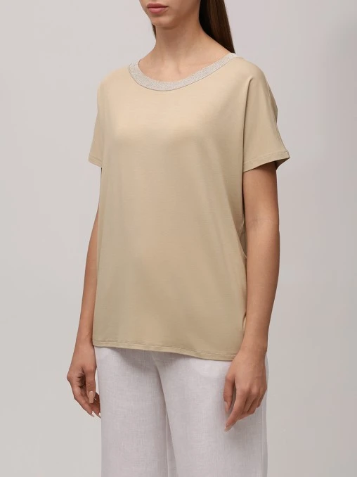 Футболка из вискозы LE TRICOT PERUGIA
