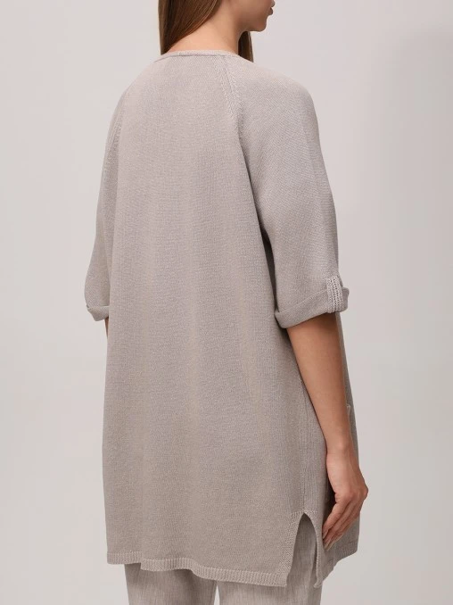 Кардиган изо льна и хлопка LE TRICOT PERUGIA