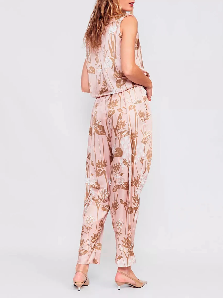 Брюки из хлопка и шелка