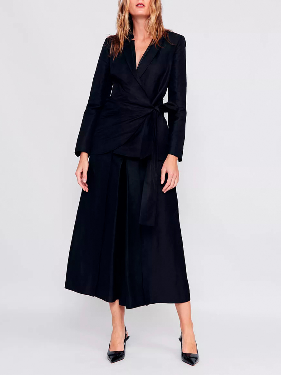 Жакет из вискозы и льна