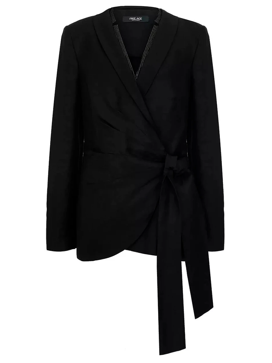 Жакет из вискозы и льна