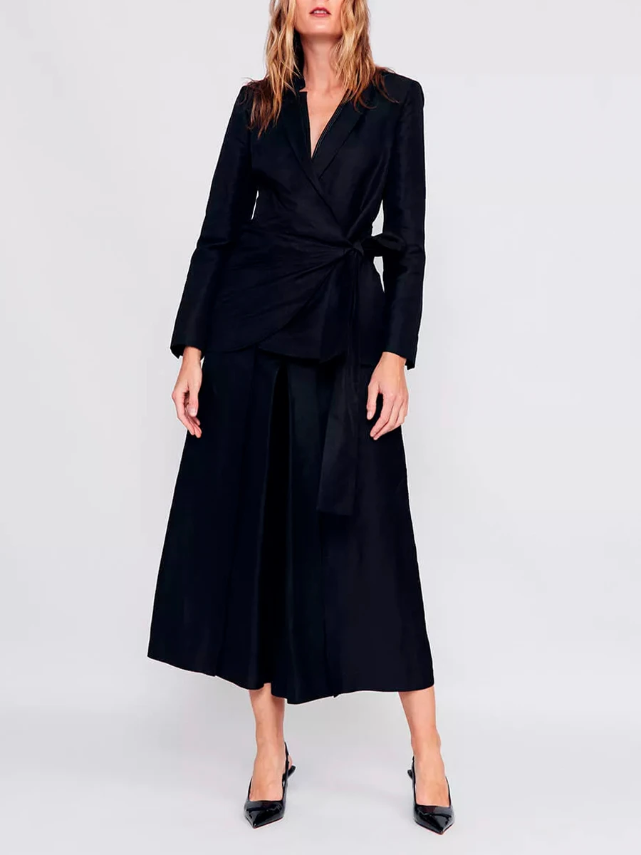 Жакет из вискозы и льна