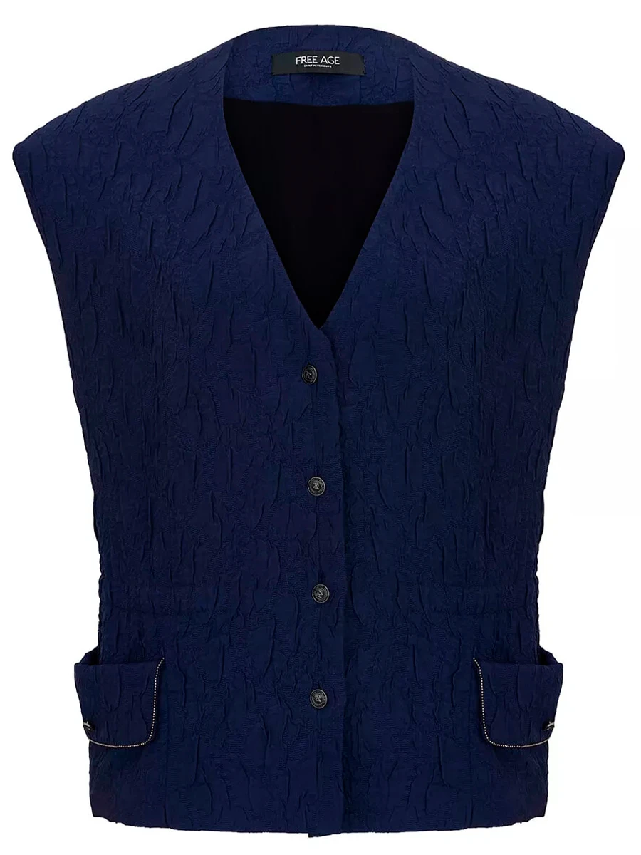 Жилет из вискозы и шелка