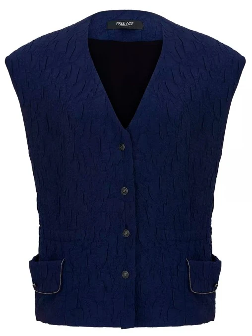 Жилет из вискозы и шелка FREE AGE