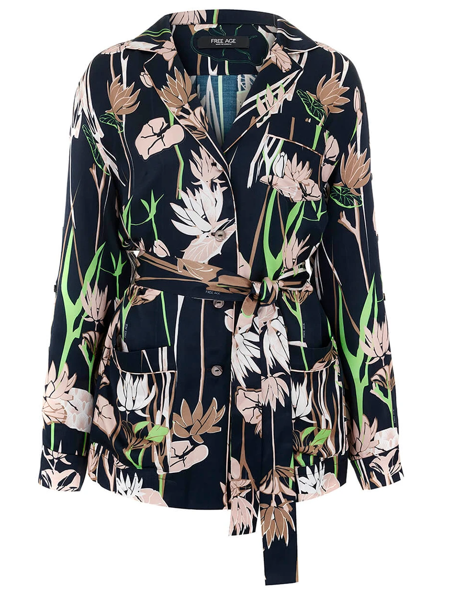 Жакет из хлопка и шелка