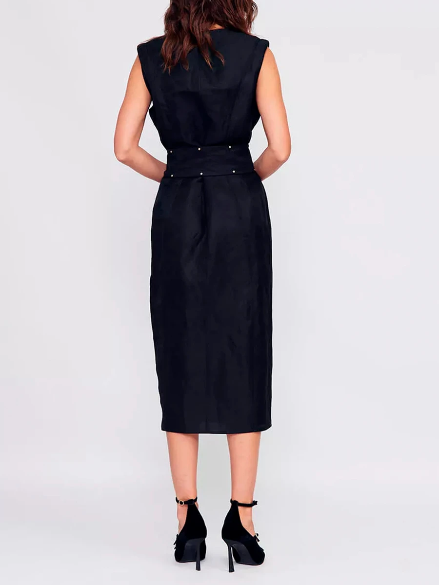 Платье из вискозы и льна