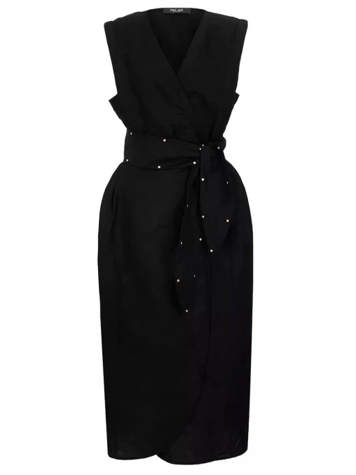 Платье из вискозы и льна FREE AGE