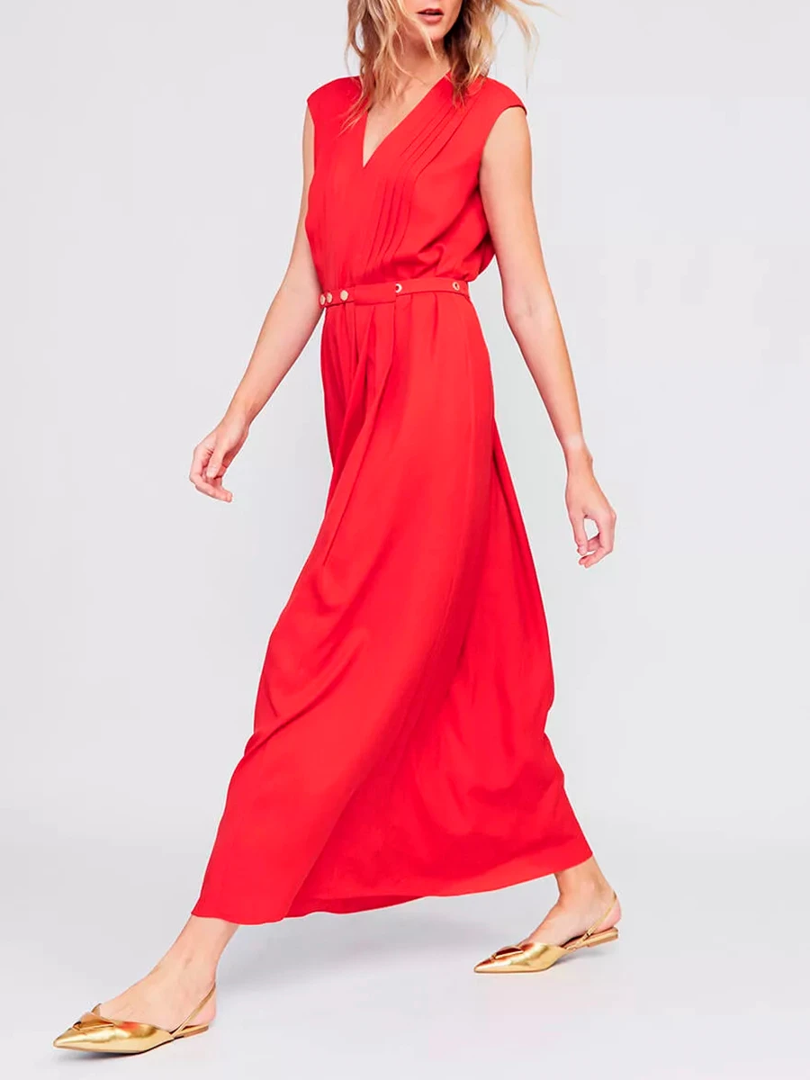 Платье однотонное