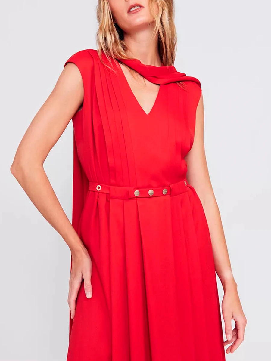 Платье однотонное