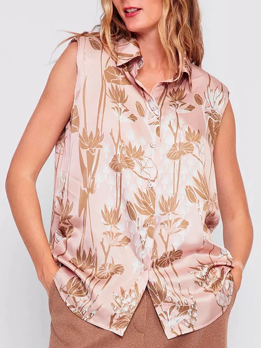 Блуза из хлопка и шелка