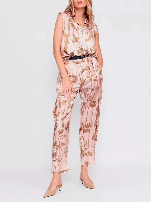 Блуза из хлопка и шелка FREE AGE