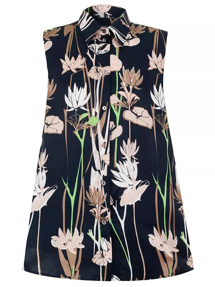 Блуза из хлопка и шелка