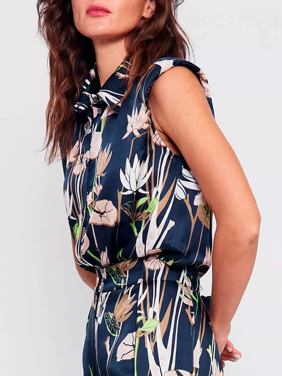 Блуза из хлопка и шелка