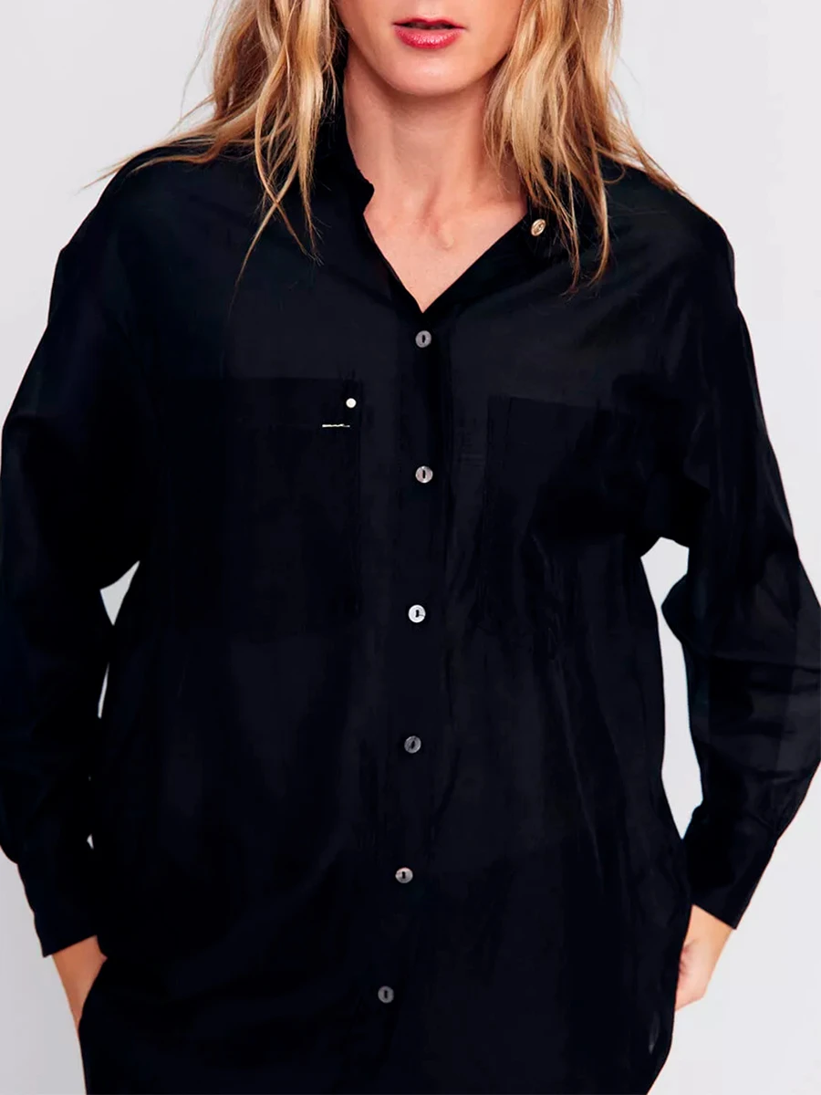 Блуза из хлопка и тенселя