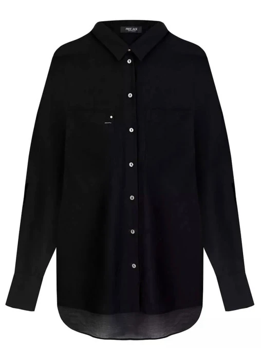 Блуза из хлопка и тенселя FREE AGE