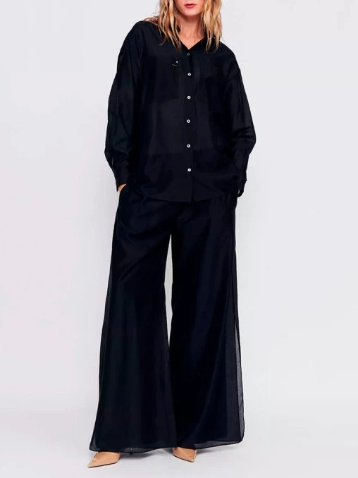 Блуза из хлопка и тенселя FREE AGE