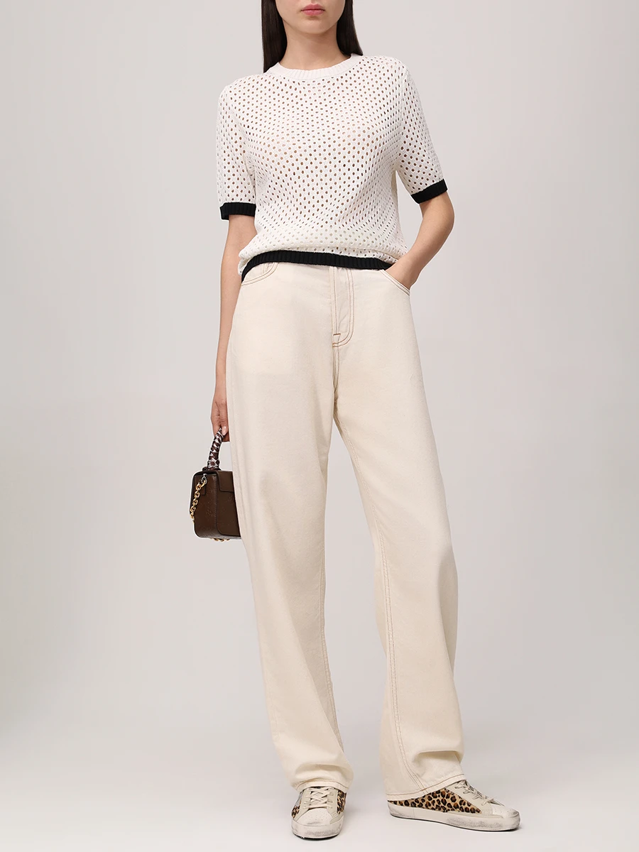 Джемпер из хлопка и льна