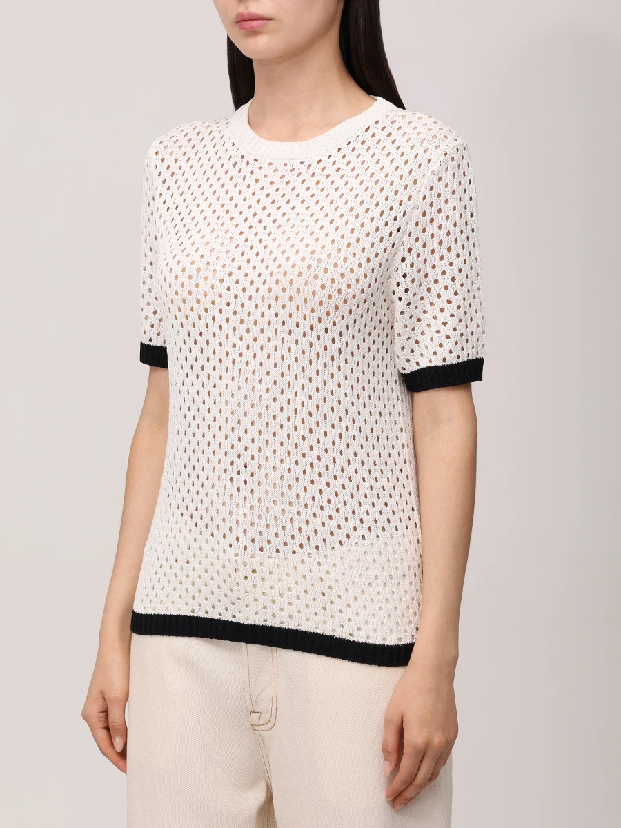 Джемпер из хлопка и льна