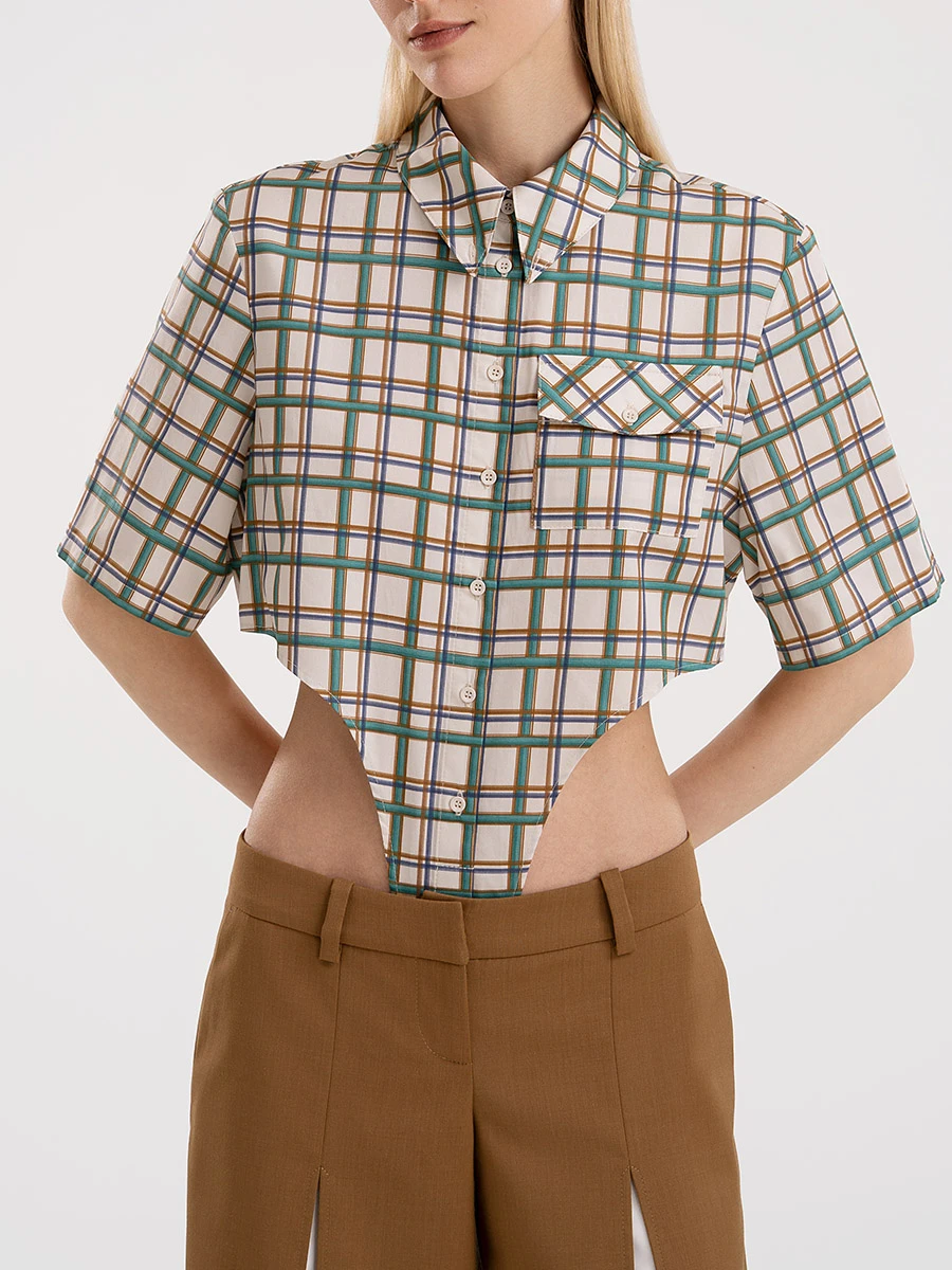 Боди-рубашка хлопковое