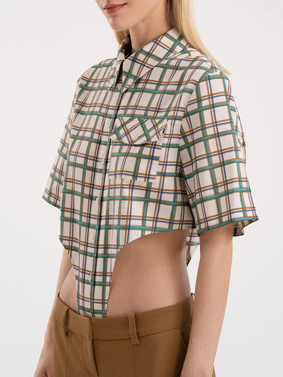 Боди-рубашка хлопковое