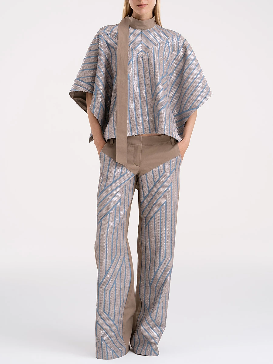 Джинсы с пайетками