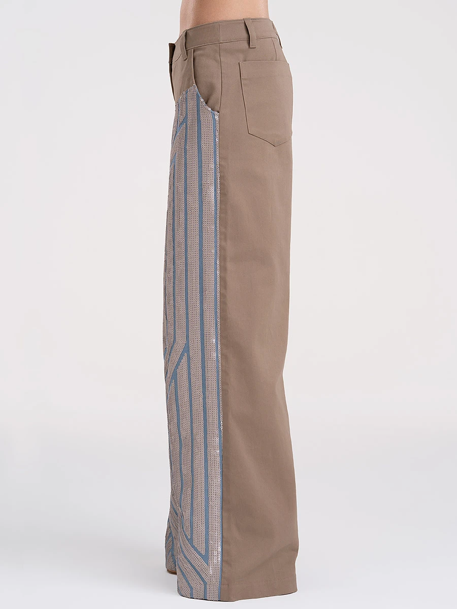 Джинсы с пайетками