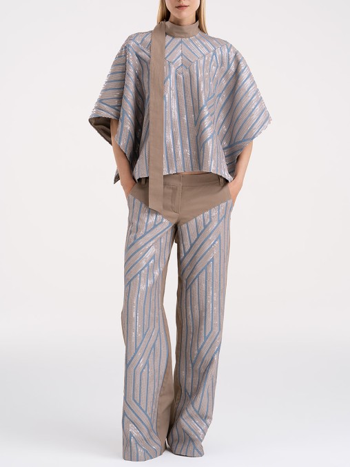 Джинсы с пайетками WITHOUT FAIL