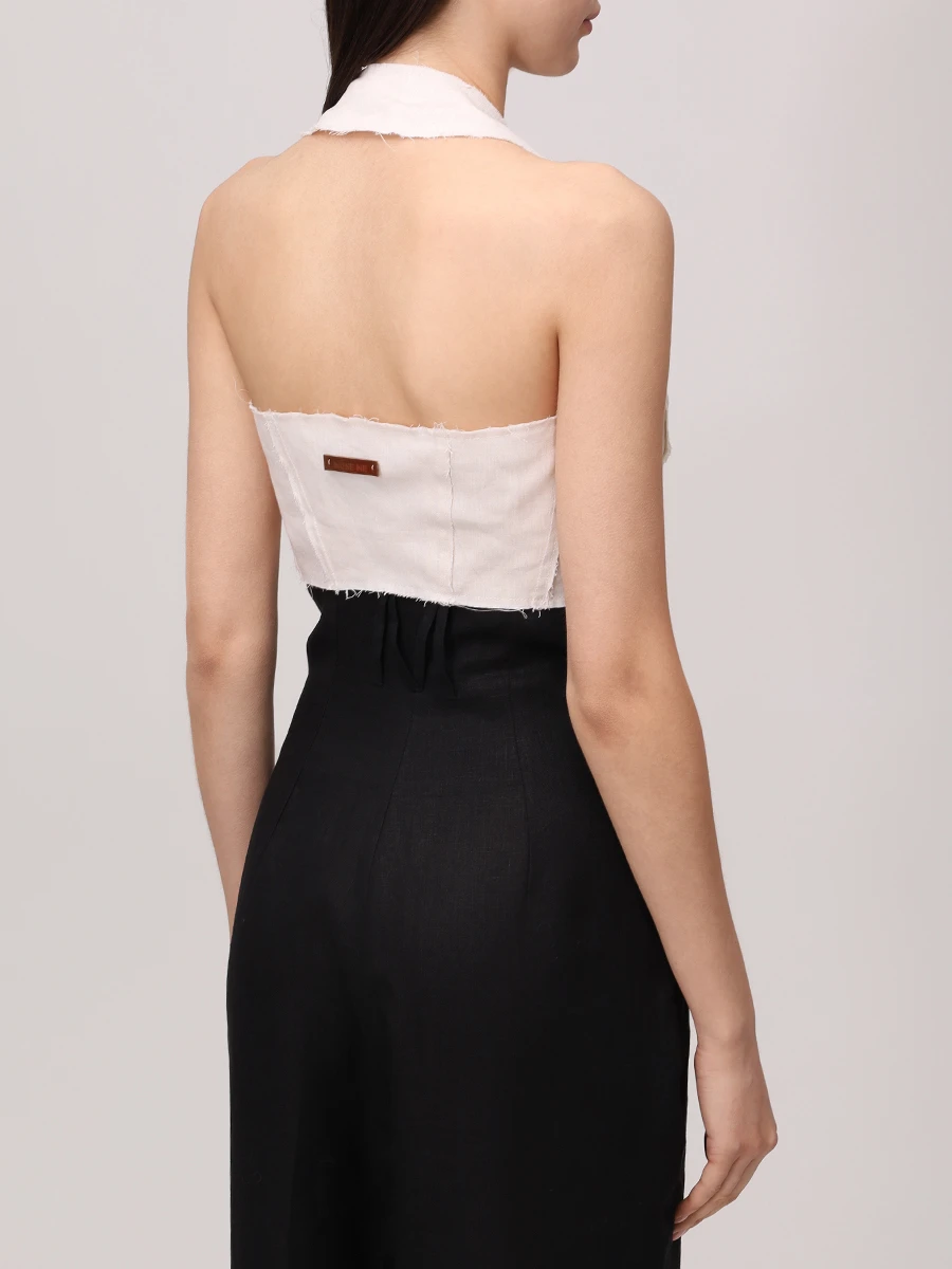 Кроп-топ льняной