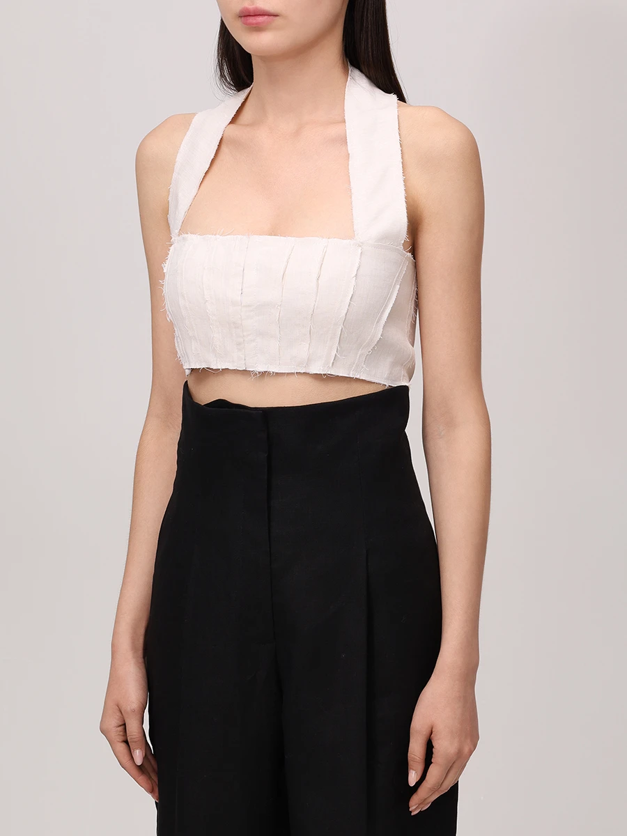 Кроп-топ льняной